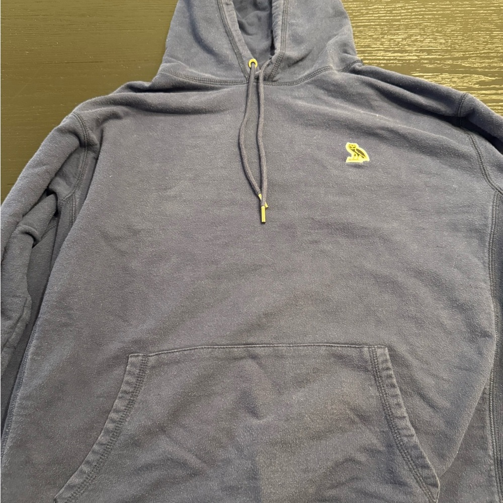 OVO Navy Hoodie with Iconic Logo